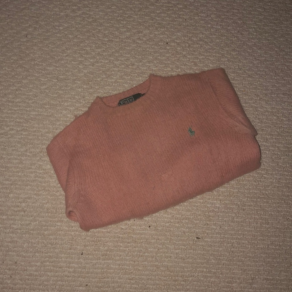 Pink Boys Polo by Ralph Lauren Wool Sweater